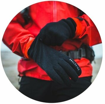 Cyklistické rukavice Sealskinz Windproof All Weather Knitted Glove Black L Cyklistické rukavice - 4