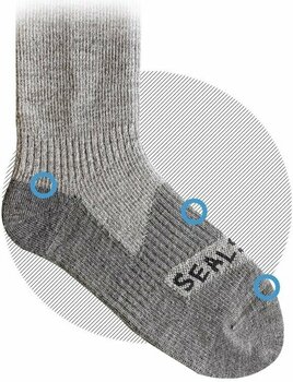 Șosete ciclism Sealskinz Waterproof Extreme Cold Weather Mid Length Sock Black/Grey/White M Șosete ciclism - 3