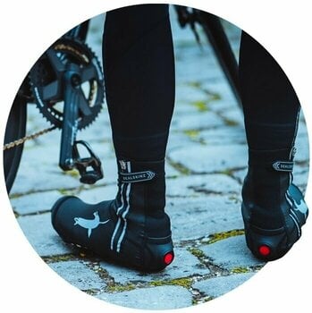 Capas para calçado de ciclismo Sealskinz All Weather LED Cycle Overshoe Black L Capas para calçado de ciclismo - 4