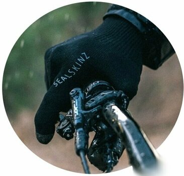 Cyklistické rukavice Sealskinz Waterproof All Weather Ultra Grip Knitted Gauntlet Black L Cyklistické rukavice - 6