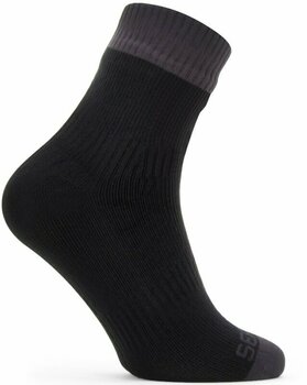 Kolesarske nogavice Sealskinz Waterproof Warm Weather Ankle Length Sock Black/Grey XL Kolesarske nogavice - 2