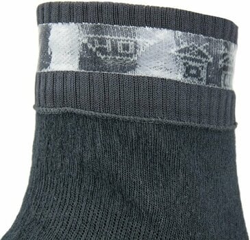 Pyöräilysukat Sealskinz Waterproof Warm Weather Ankle Length Sock With Hydrostop Black/Grey XL Pyöräilysukat - 2