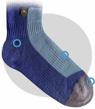 Pyöräilysukat Sealskinz Waterproof Warm Weather Ankle Length Sock With Hydrostop Black/Grey XL Pyöräilysukat - 4