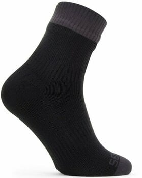 Cyklo ponožky Sealskinz Waterproof Warm Weather Ankle Length Sock Black/Grey S Cyklo ponožky - 2