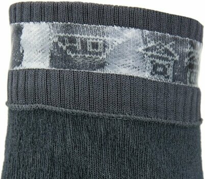 Kolesarske nogavice Sealskinz Waterproof Warm Weather Mid Length Sock With Hydrostop Black/Grey XL Kolesarske nogavice - 2