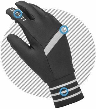 Rękawice kolarskie Sealskinz Solo Reflective Glove Black/Grey L Rękawice kolarskie - 7
