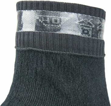 Pyöräilysukat Sealskinz Waterproof Warm Weather Ankle Length Sock With Hydrostop Black/Grey L Pyöräilysukat - 2