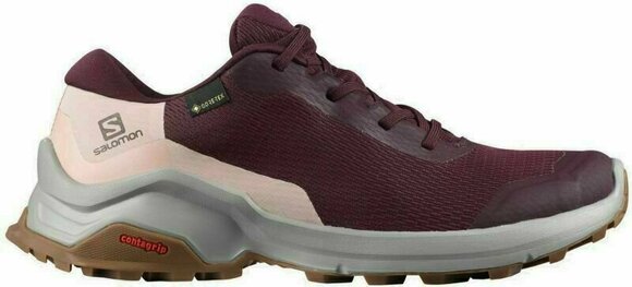 Womens Outdoor Shoes Salomon X Reveal GTX W Wine Tasting/Alloy/Peachy Keen 39 1/3 Womens Outdoor Shoes - 2