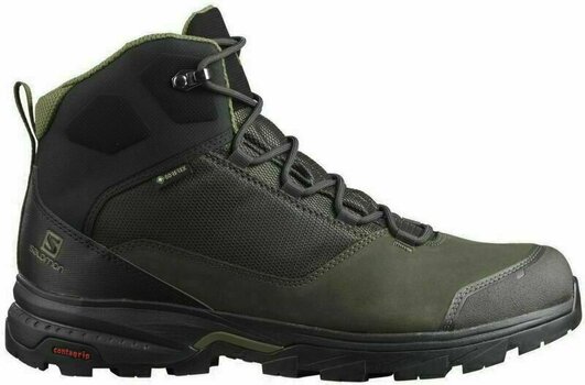 Mens Outdoor Shoes Salomon Outward GTX Peat/Black/Burnt Olive 45 1/3 Mens Outdoor Shoes - 2