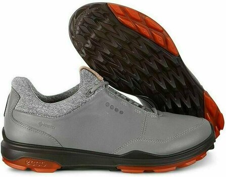 Férfi golfcipők Ecco Biom Hybrid 3 Mens Golf Shoes Wild Dove/Fire 44 - 6
