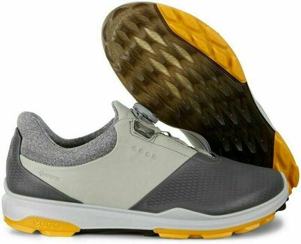 Heren golfschoenen Ecco Biom Hybrid 3 Mens Golf Shoes BOA Titanium/Concrete 43 - 6