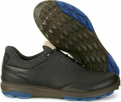 Heren golfschoenen Ecco Biom Hybrid 3 Mens Golf Shoes Black/Bermuda Blue 45 - 6