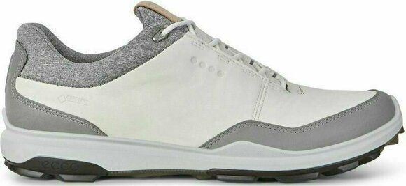 Calçado de golfe para homem Ecco Biom Hybrid 3 Mens Golf Shoes Branco-Preto 45 - 2
