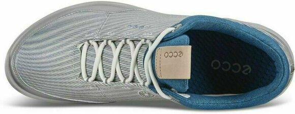 Calçado de golfe para homem Ecco Biom Hybrid 3 Mens Golf Shoes White/Olympian Blue 42 - 5