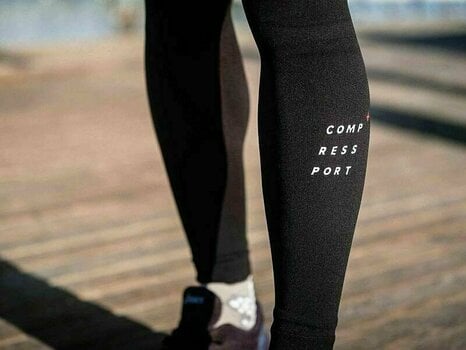 Spodnie/legginsy do biegania Compressport Run Under Control Full Tights Black T3 Spodnie/legginsy do biegania - 7