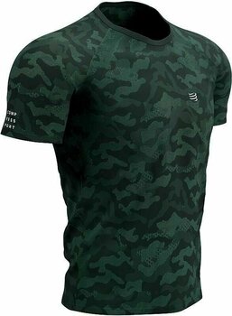 Compressport Training SS Tshirt M Camo Premium Green Gables XL