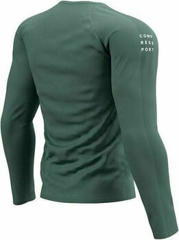 Running t-shirt with long sleeves Compressport Training T-Shirt Silver Pine XL Running t-shirt with long sleeves - 4