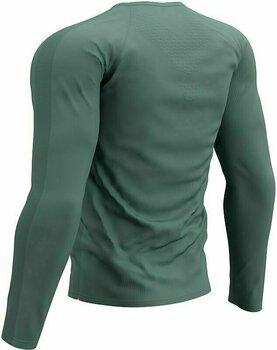 Running t-shirt with long sleeves Compressport Training T-Shirt Silver Pine XL Running t-shirt with long sleeves - 6
