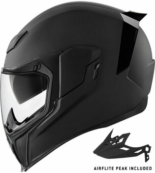 Helm ICON Airflite Moto™ Rubatone Black M Helm - 5