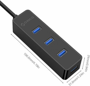 USB-jaotur Orico W5PH4-U3-BK 4 Port USB3.0 HUB - 3