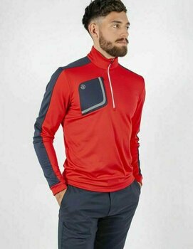 Sacou Galvin Green Dwight 1/2 Zip Red L Sacou - 3