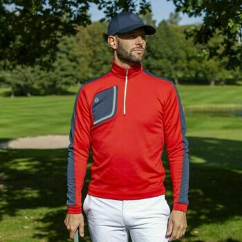 Sacou Galvin Green Dwight 1/2 Zip Red L Sacou - 6