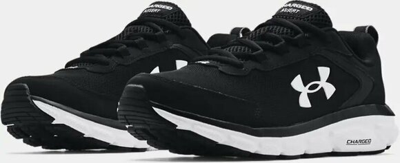 Maantee jooksujalatsid Under Armour UA Charged Assert 9 Black/White/White 8.5 - 4