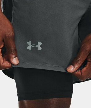 Laufshorts Under Armour UA Launch SW 7'' 2 in 1 Pitch Gray/Black/Reflective S Laufshorts - 4