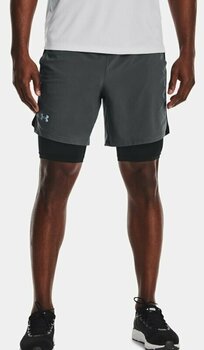 Laufshorts Under Armour UA Launch SW 7'' 2 in 1 Pitch Gray/Black/Reflective S Laufshorts - 8