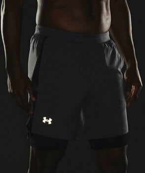 Hardloopshorts Under Armour UA Launch SW 7'' 2 in 1 Pitch Gray/Black/Reflective L Hardloopshorts - 6