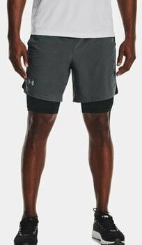 Pantalones cortos para correr Under Armour UA Launch SW 7'' 2 in 1 Pitch Gray/Black/Reflective L Pantalones cortos para correr - 8