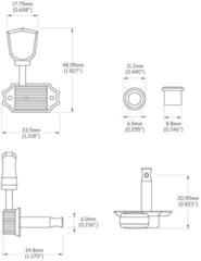 Štimer za gitaru Partsland J44-CR-R3L3 Chrome Štimer za gitaru - 1