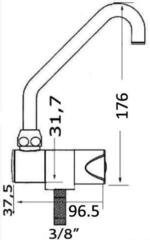 Marine Faucet, Marine Sink Osculati Slide Marine Faucet, Marine Sink - 1