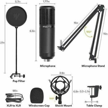 Microphone à condensateur pour studio Maono AU-PM320S Microphone à condensateur pour studio - 4