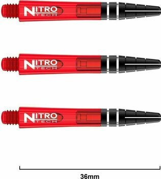 Dartpilar Red Dragon Nitrotech Red short Shafts Red 3,6 cm Dartpilar - 2