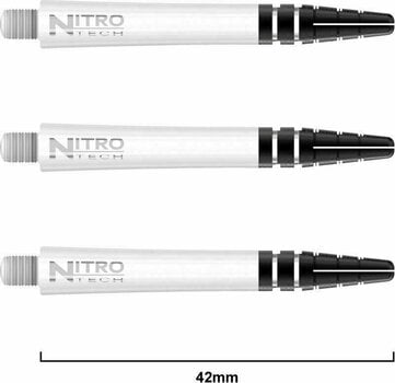 Dart Shafts Red Dragon Nitrotech Solid White Medium Shafts White 4,2 cm Dart Shafts - 2