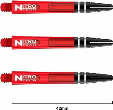 Násadky na šípky Red Dragon Nitrotech Red Medium Shafts Red 4,2 cm Násadky na šípky - 2