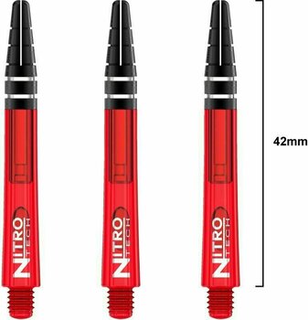 Eixos de dardo Red Dragon Nitrotech Red Medium Shafts Red 4,2 cm Eixos de dardo - 3