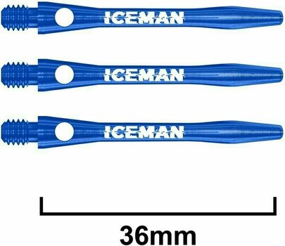 Cuerpo de dardo Red Dragon Gerwyn Price Iceman Aluminium Blue Short Shafts Blue 3,6 cm Cuerpo de dardo - 2