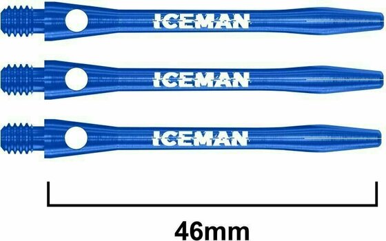 Násadky na šípky Red Dragon Gerwyn Price Iceman Aluminium Medium Blue Shafts Blue 4,6 cm Násadky na šípky - 2
