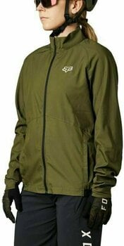 Cycling Jacket, Vest FOX Womens Ranger Wind Jacket Olive Green S Jacket - 3