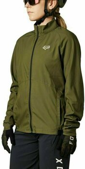 Fietsjack, vest FOX Womens Ranger Wind Jacket Olive Green XS Jasje - 3