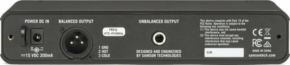 Ručný bezdrôtový systém, handheld Samson Concert 88x Handheld F: 606 - 630 MHz - 6