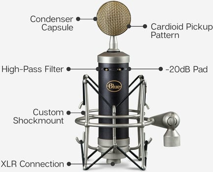 Kondenzatorski studijski mikrofon Blue Microphones Baby Bottle SL Kondenzatorski studijski mikrofon - 10