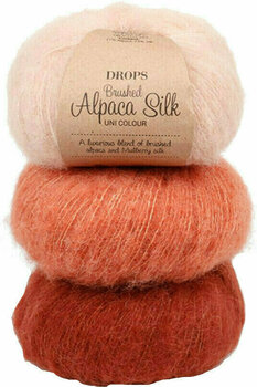 Плетива прежда Drops Brushed Alpaca Silk 16 Black - 3