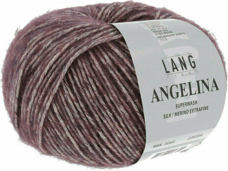Knitting Yarn Lang Yarns Angelina 0064 Burgundy Knitting Yarn - 3