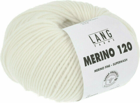 Fire de tricotat Lang Yarns Merino 120 0002 Off-White Fire de tricotat - 3