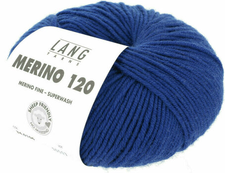 Fil à tricoter Lang Yarns Merino 120 0106 Royal Blue Fil à tricoter - 2