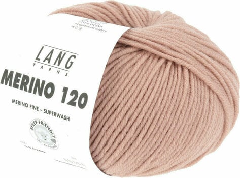 Pletilna preja Lang Yarns Merino 120 0209 Pink Powder Pletilna preja - 2