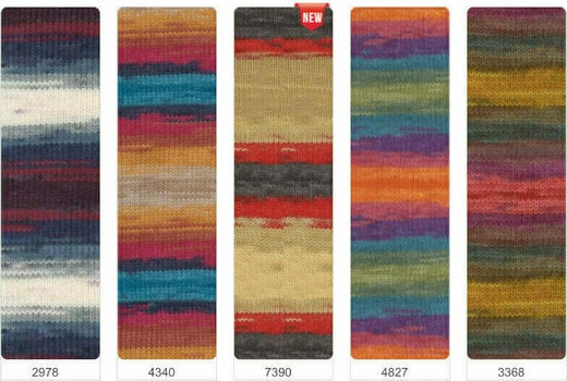 Fios para tricotar Alize Burcum Batik 7648 - 4